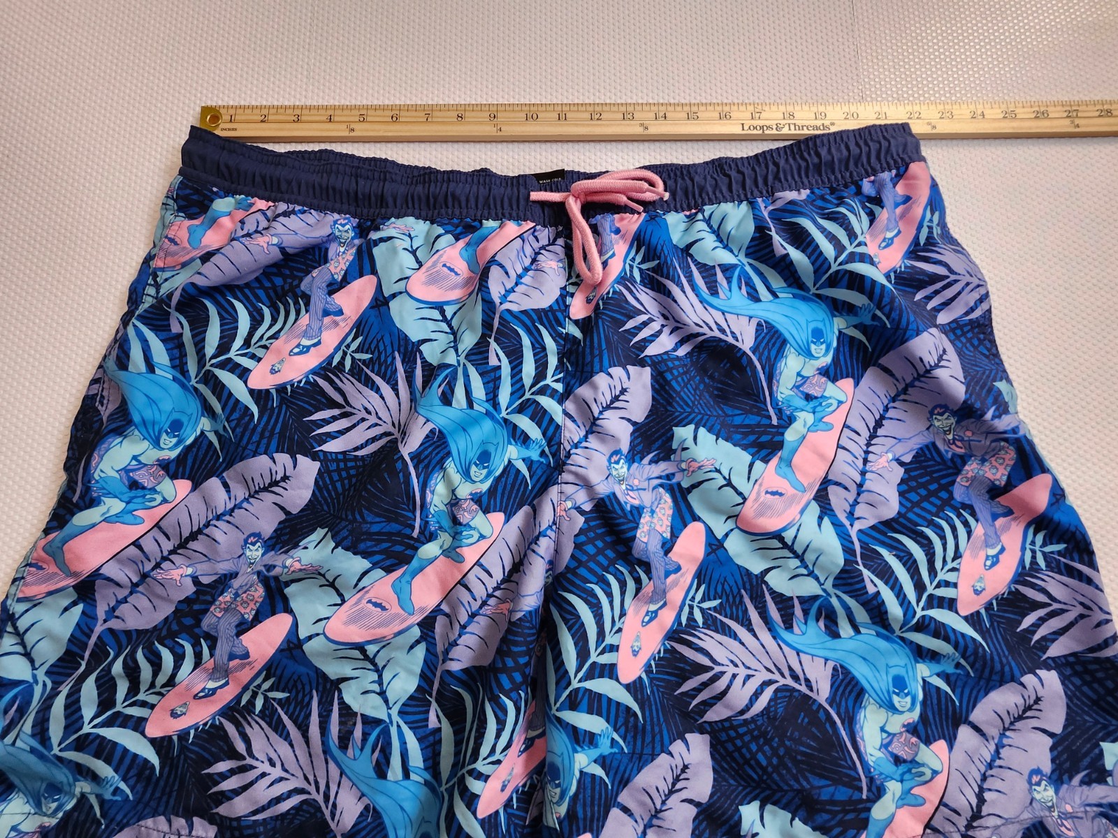 Batman Men's Navy Surf Board Shorts - photo 3
