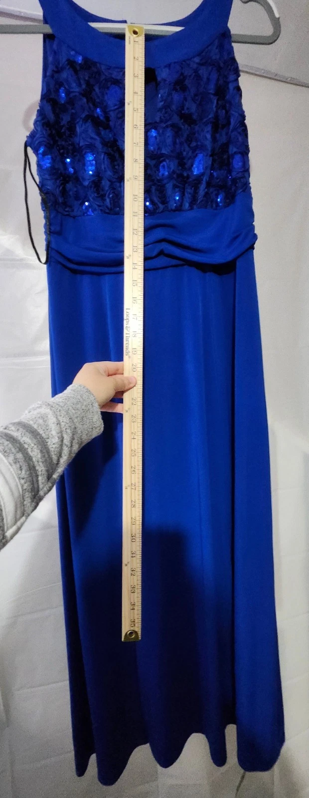 Enfocus Women Royal Blue Sequinced Maxi Dress - photo 2