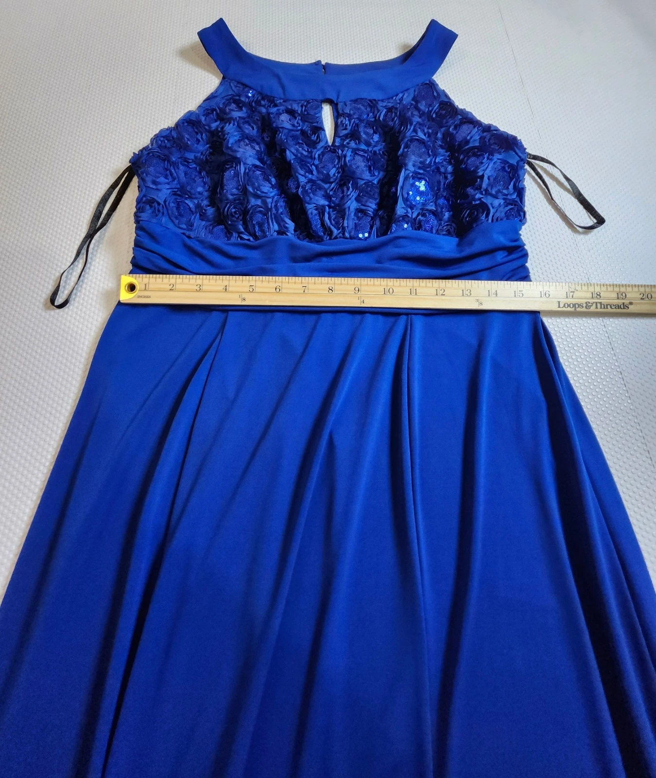 Enfocus Women Royal Blue Sequinced Maxi Dress - photo 3