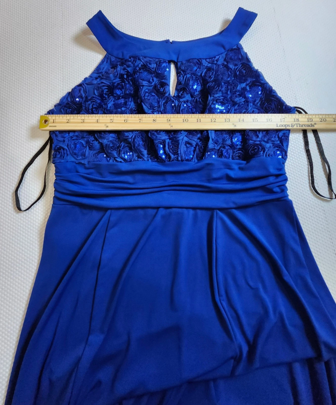 Enfocus Women Royal Blue Sequinced Maxi Dress - photo 4