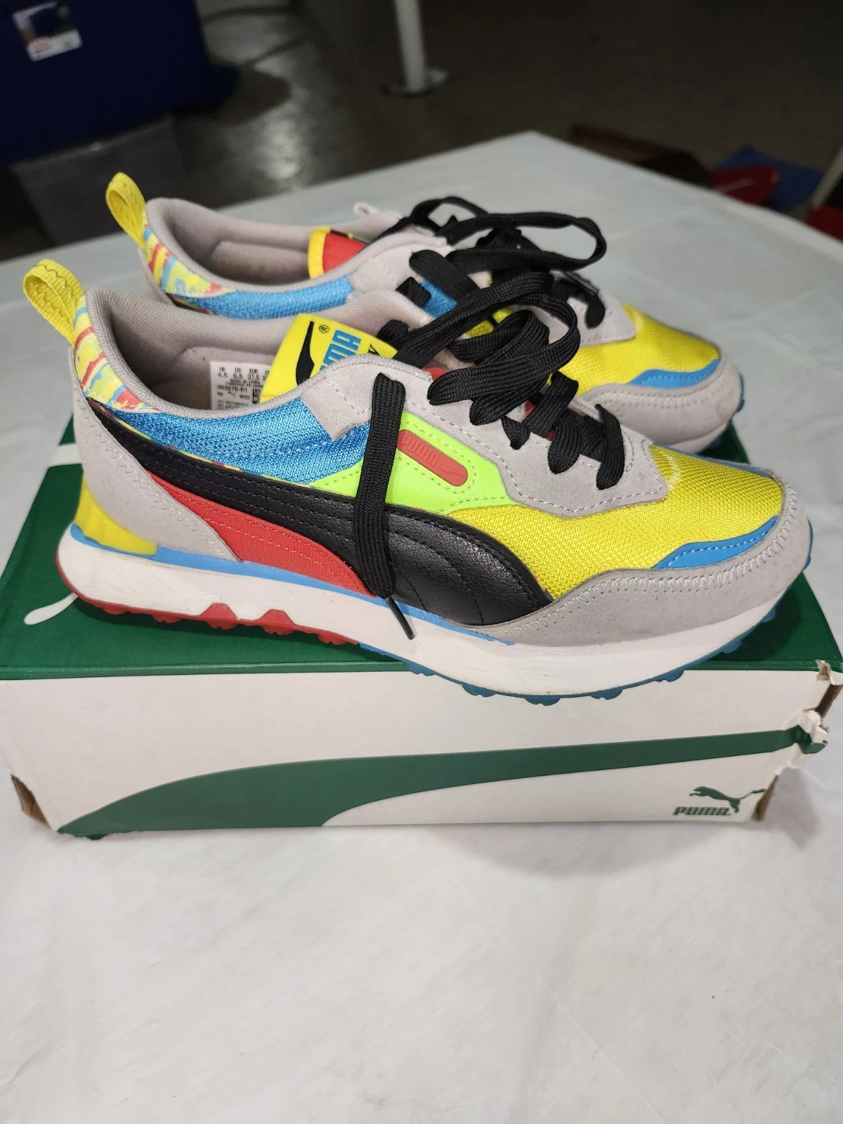 Puma Rider Fv charcoal and paint jr Sneakers Junior Size 5.5 - photo 5