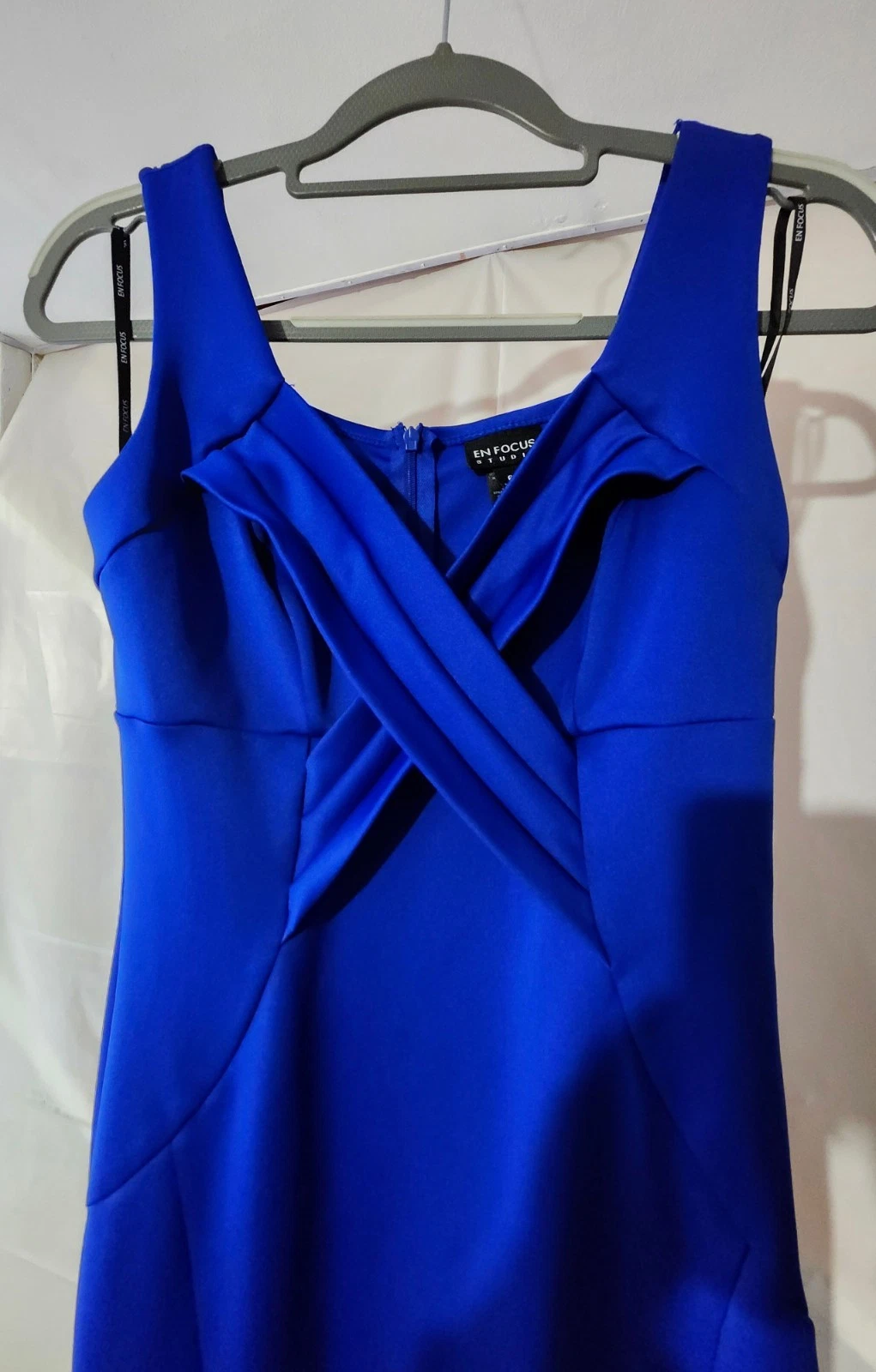 Enfocus Studio Royal Blue Sleeveless Cross-Front Maxi Dress - photo 2