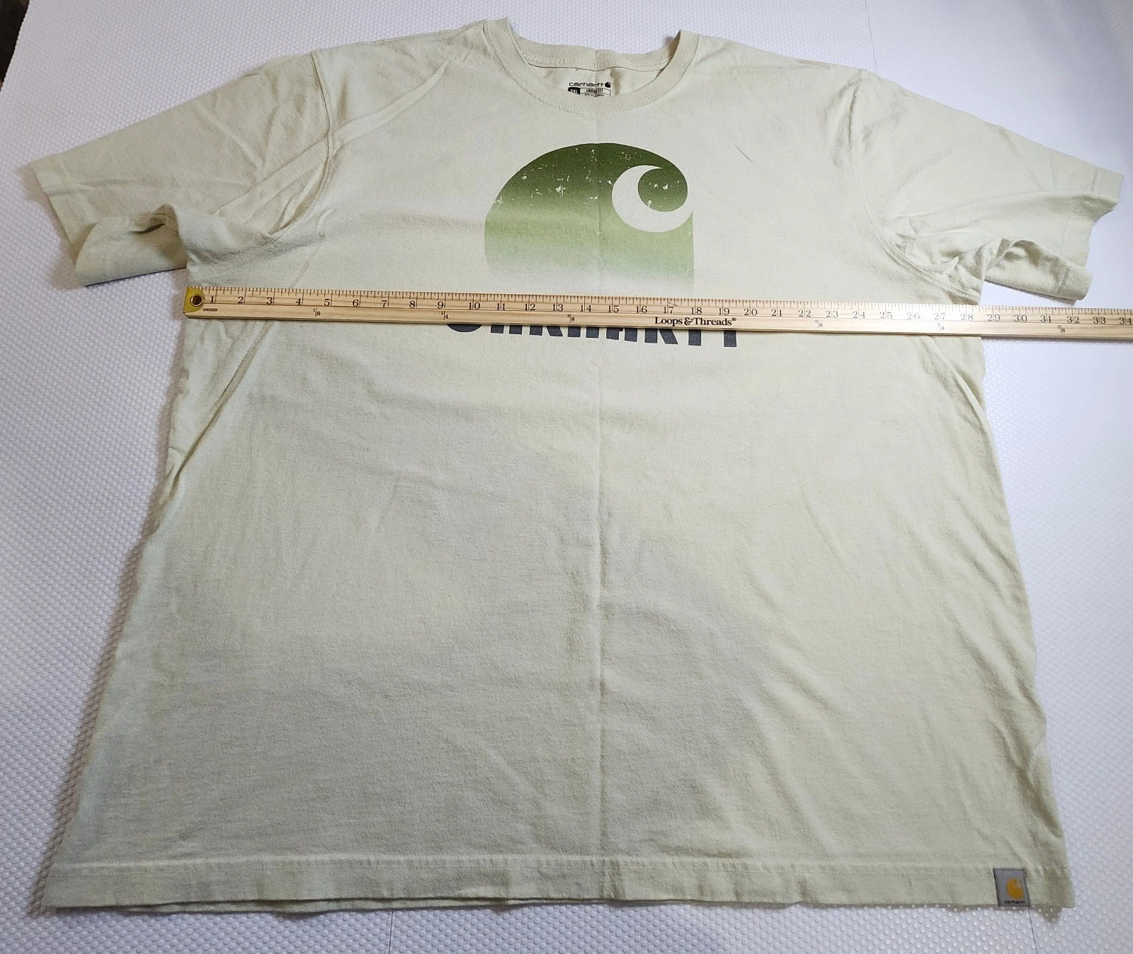 Carhartt Men's Light Green Gradient Logo Tee - Size 2XL - photo 5