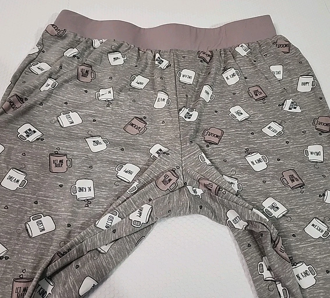 New Rae Dunn Sleepwear Pants Size S Coffee Mug - photo 4