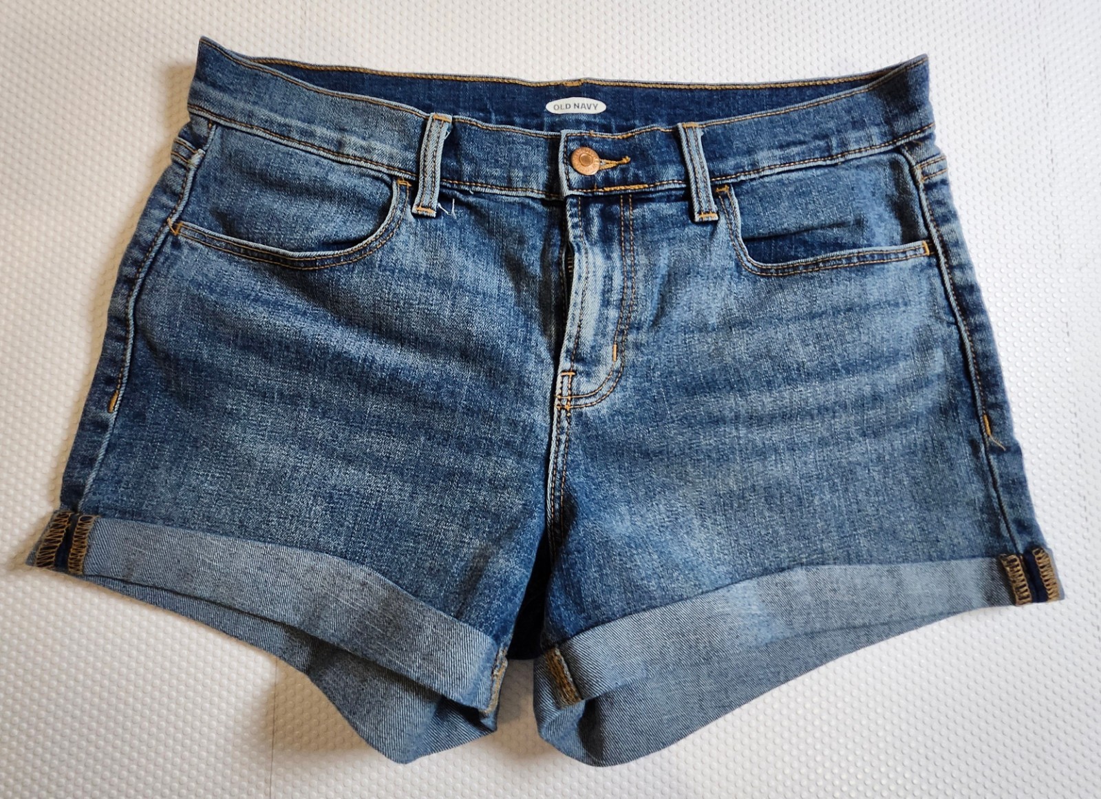 Old Navy Women's Blue Denim Roll-Cuff Shorts