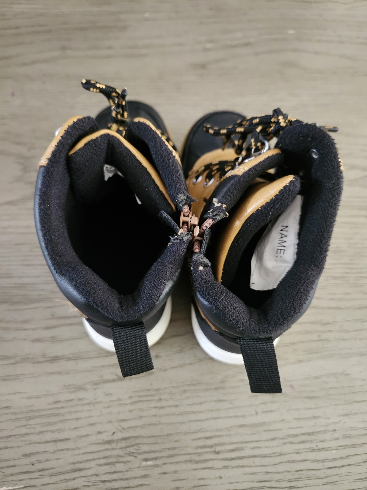 Kids Waterproof Winter Boots - Black/Tan - photo 4