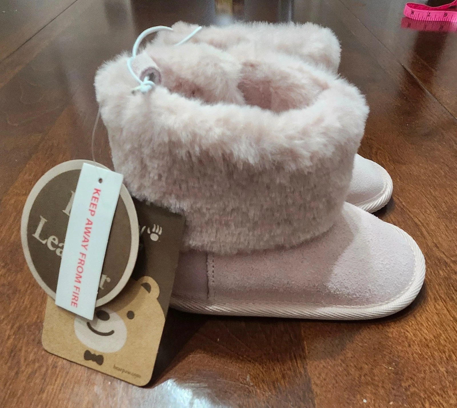 BearPaw Plush Faux-Fur Baby Walker Boots - Pale Pink - photo 2