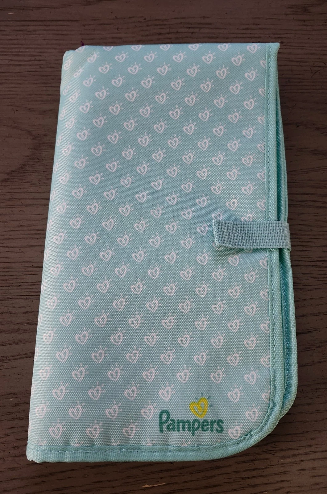 Pampers Mint Heart Print Foldable Diaper Changing Pad