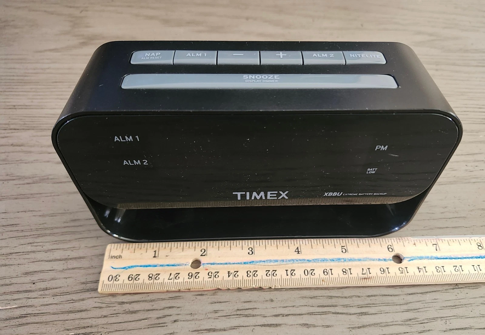 Timex Black Digital Alarm Clock With Night Light T128 - photo 3