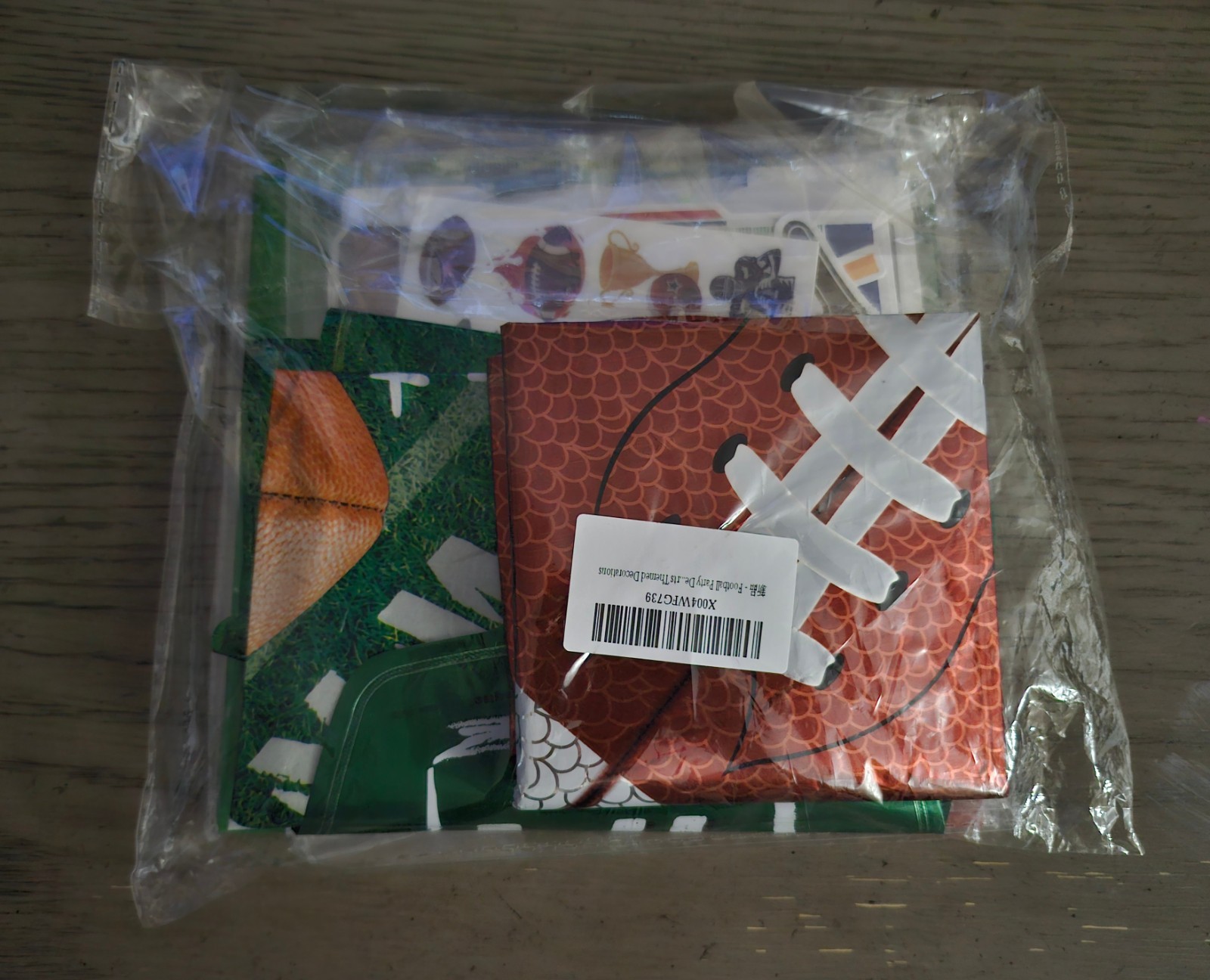 Football-Themed Party Decoration Kit - Brown & Green New