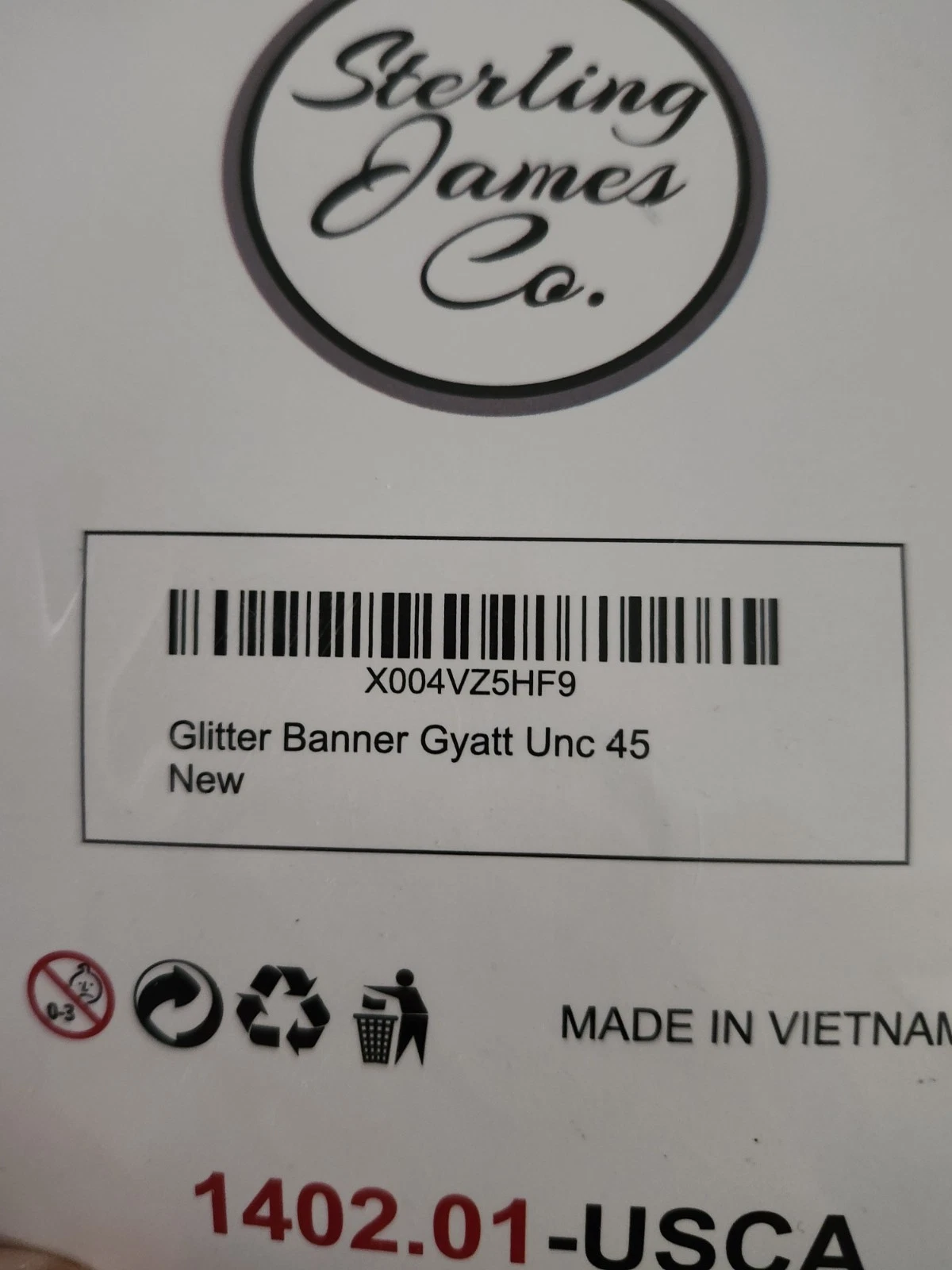 Gold Glitter 'Gyatt Unc Turned 45' Letter Banner - photo 4