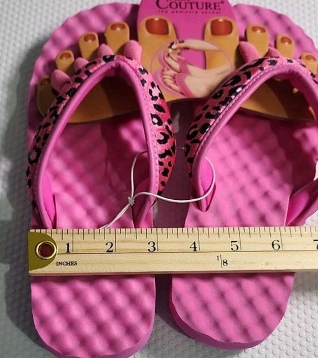 Women’s Pink Leopard Flip Flop Sandals - photo 4