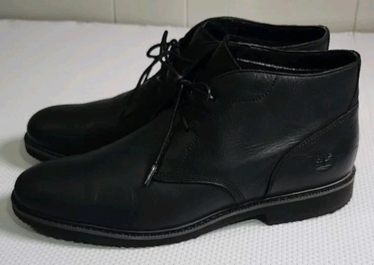 Timberland Men's Black Leather Chukka Boots W Anti-Fatigue Size - photo 5