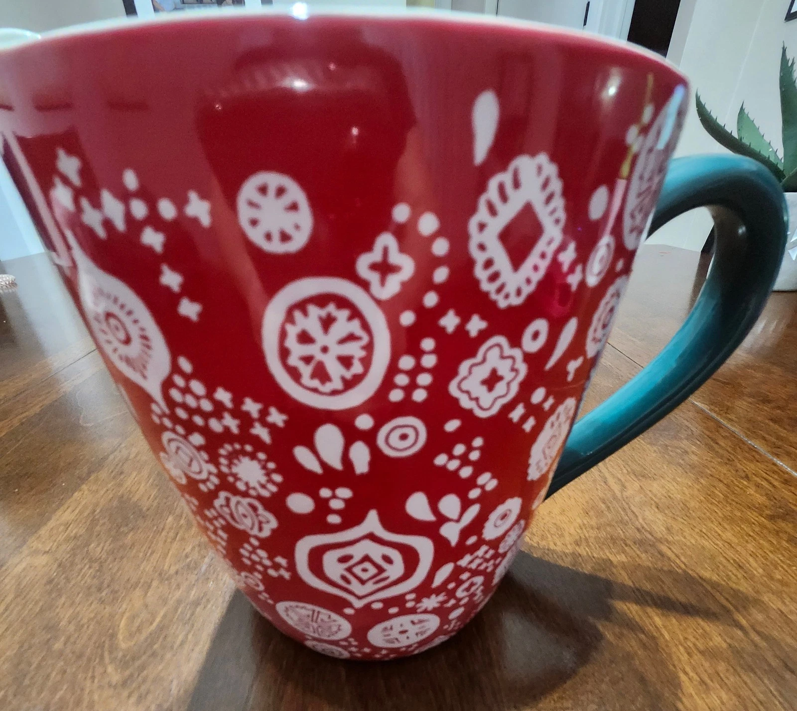 The Pioneer Woman Red And White Ceramic Measuring Cup with Green - photo 2