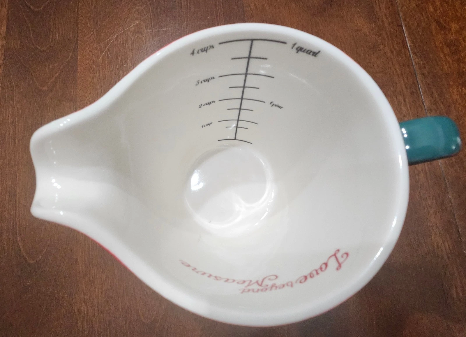 The Pioneer Woman Red And White Ceramic Measuring Cup with Green - photo 4