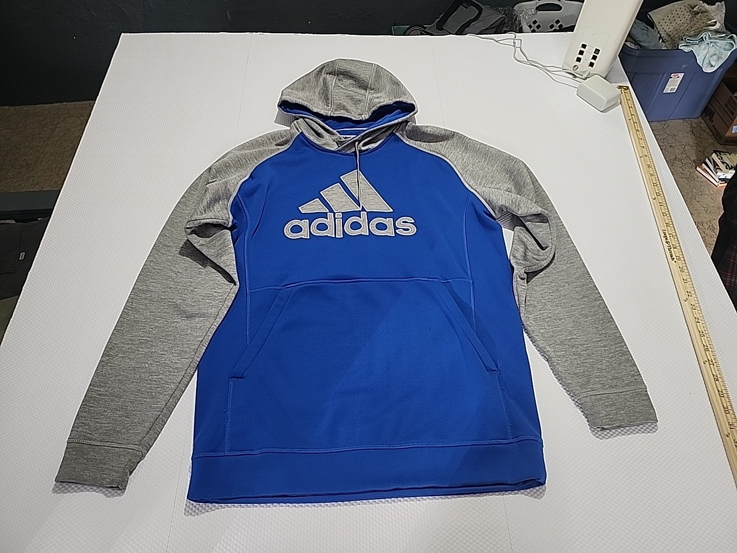 Unisex Adidas Blue/Gray Pullover Hoodie