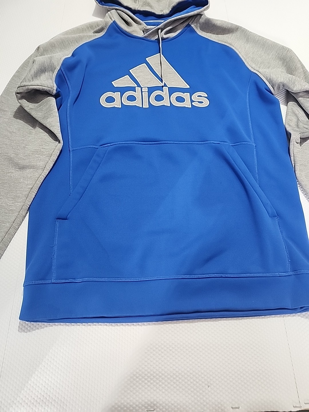 Unisex Adidas Blue/Gray Pullover Hoodie - photo 2