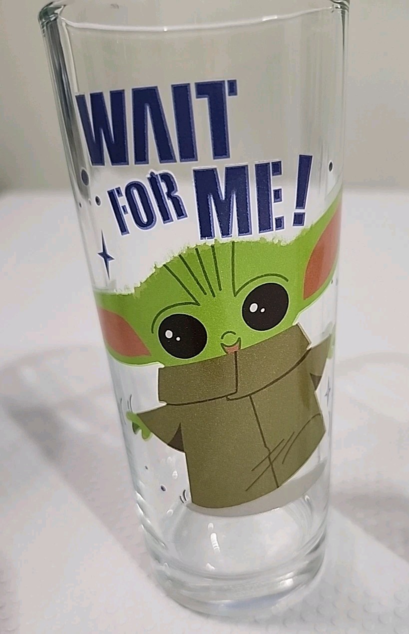 Disney Star Wars Baby Yoda Mandalorian 4 Glass Cups 10 Oz - photo 2