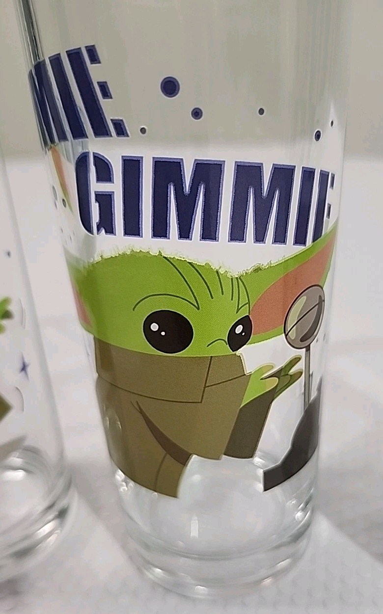 Disney Star Wars Baby Yoda Mandalorian 4 Glass Cups 10 Oz - photo 3