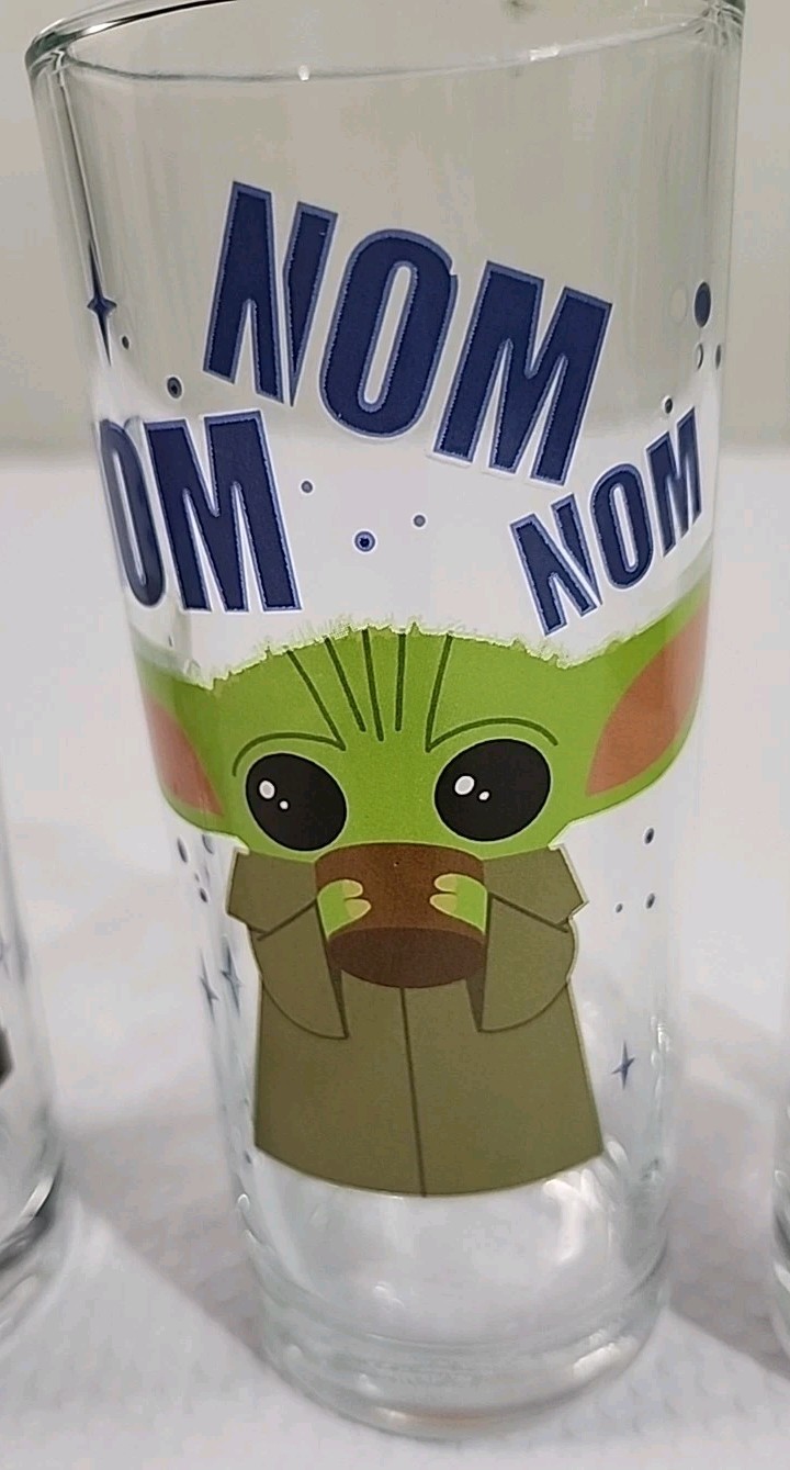 Disney Star Wars Baby Yoda Mandalorian 4 Glass Cups 10 Oz - photo 4