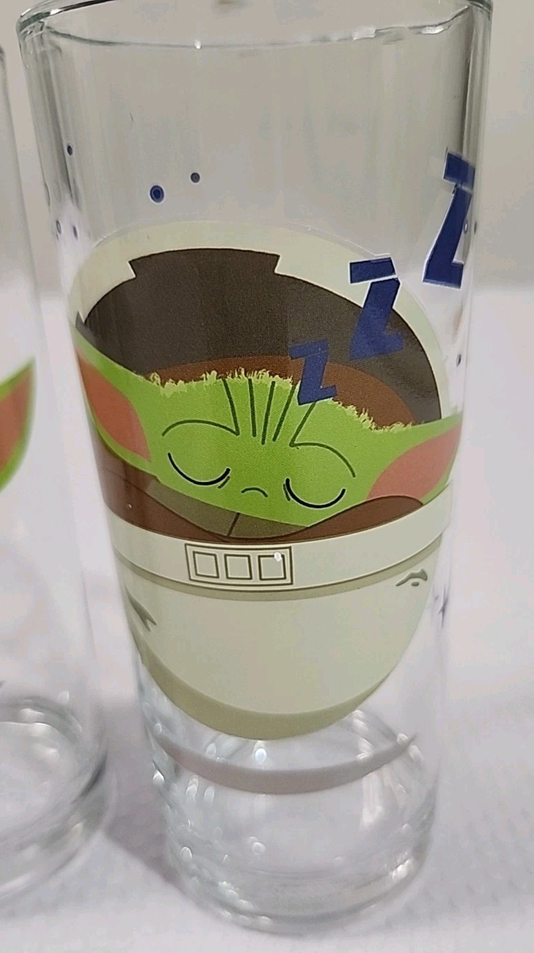 Disney Star Wars Baby Yoda Mandalorian 4 Glass Cups 10 Oz - photo 5
