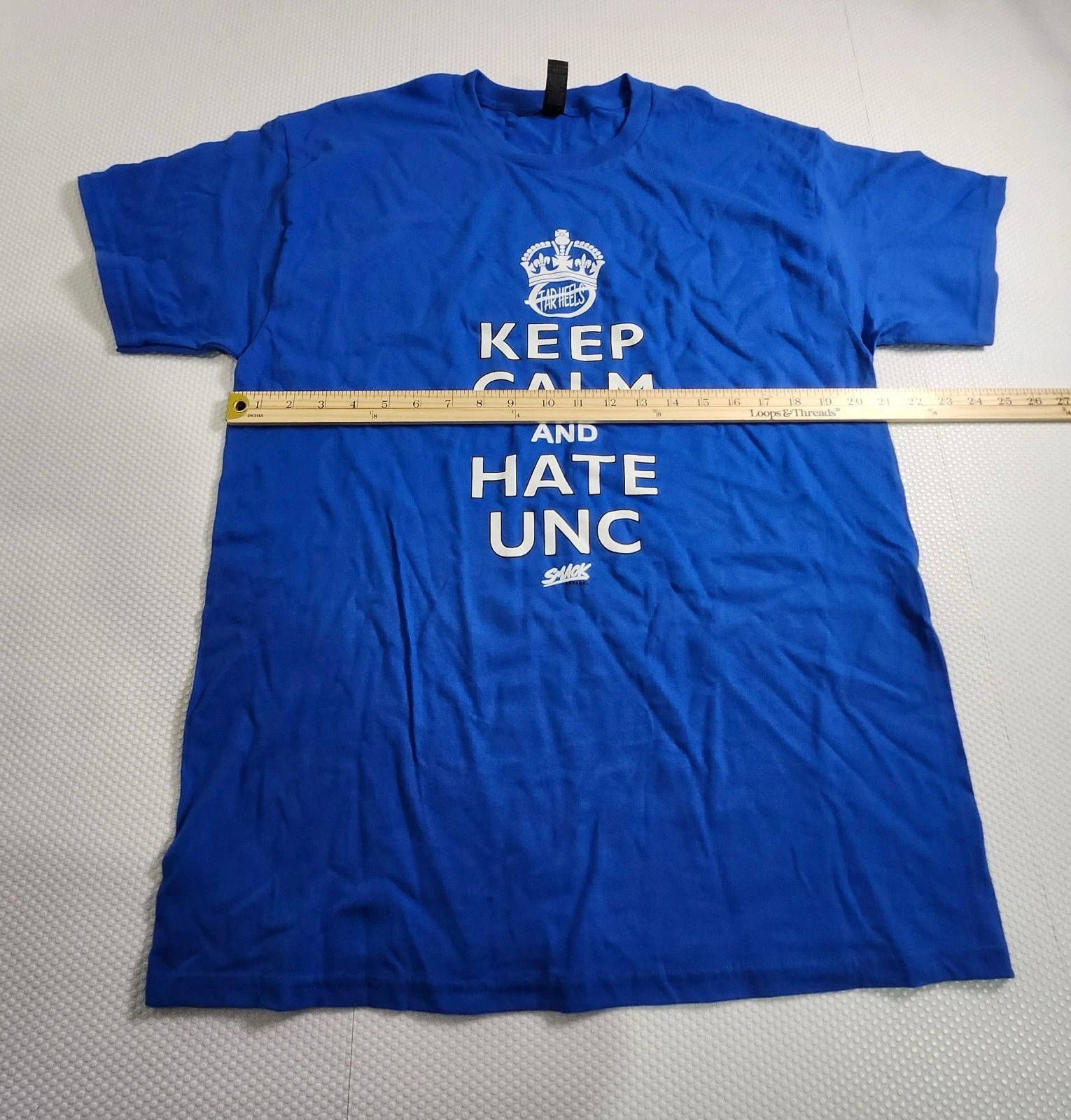 Keep Calm and Hate UNC Graphic Tee - Royal Blue - photo 3