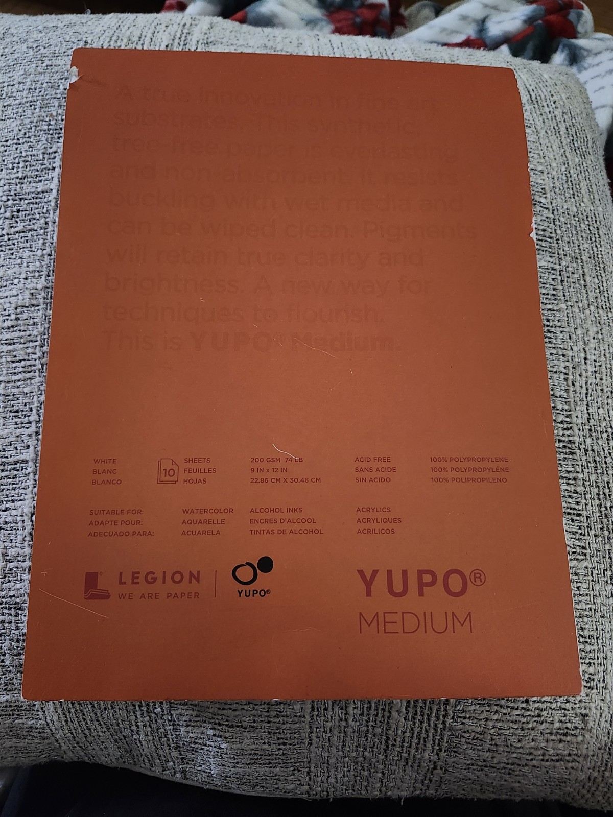 Yupo Medium Paper Pad - Orange Cover - photo 2
