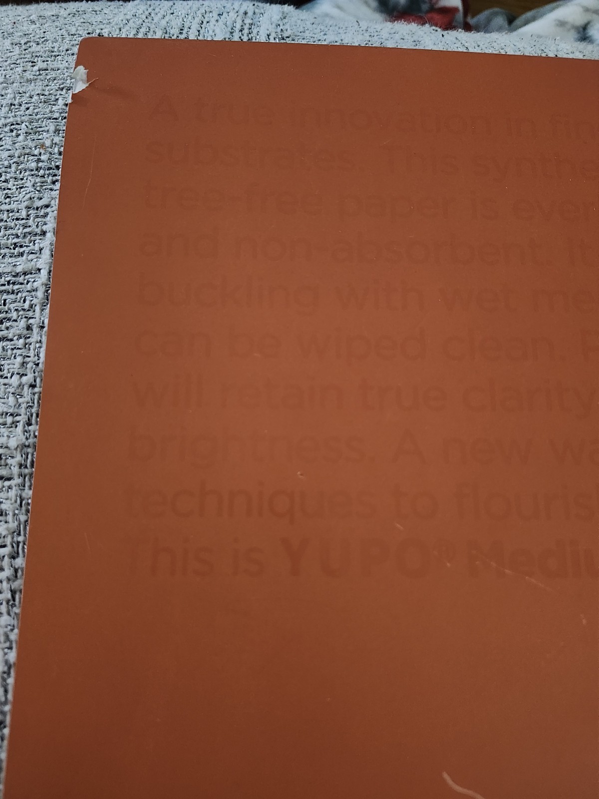 Yupo Medium Paper Pad - Orange Cover - photo 5