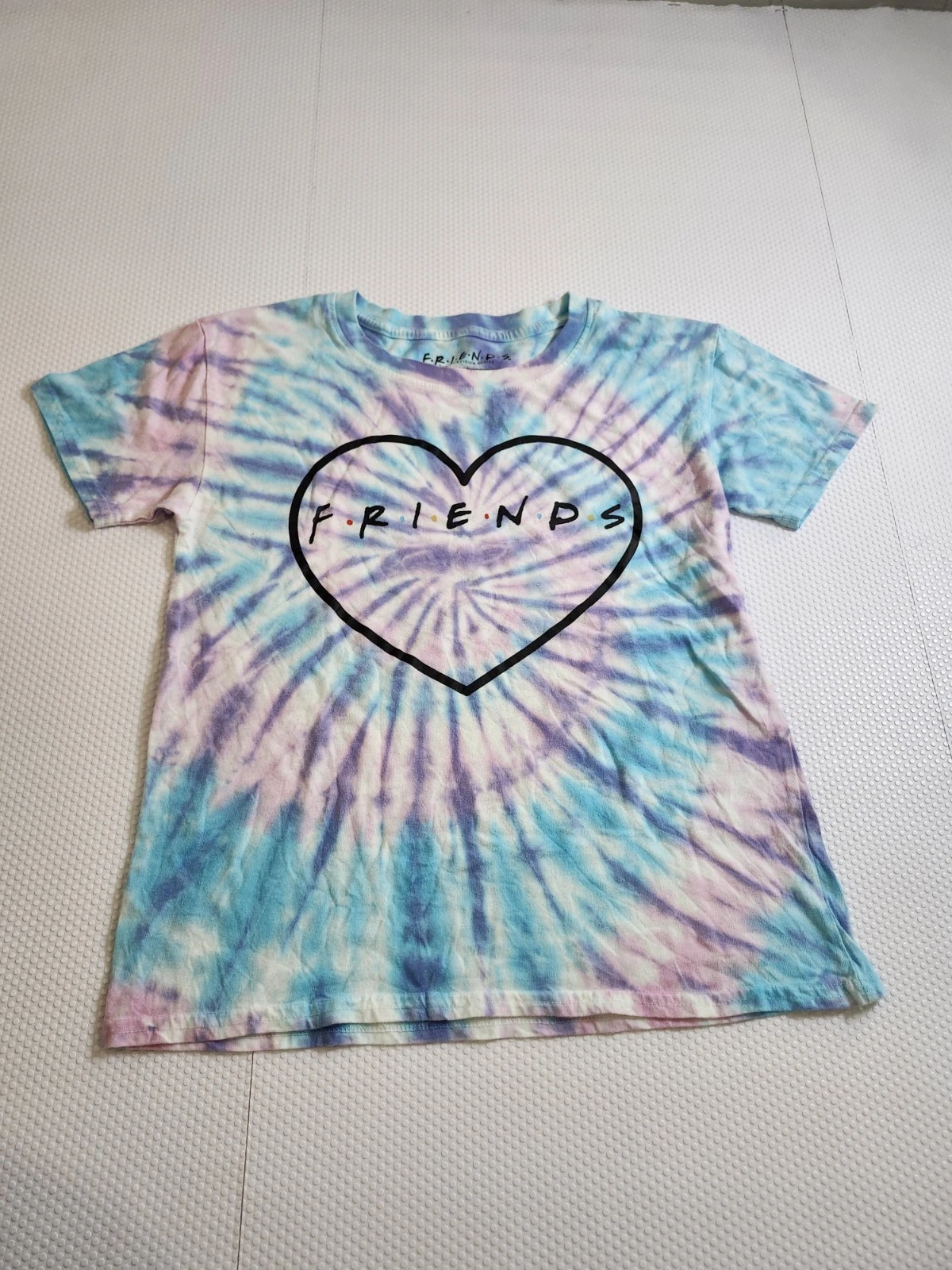 FRIENDS Tie-Dye Heart Tee - Blue, Purple & Pink