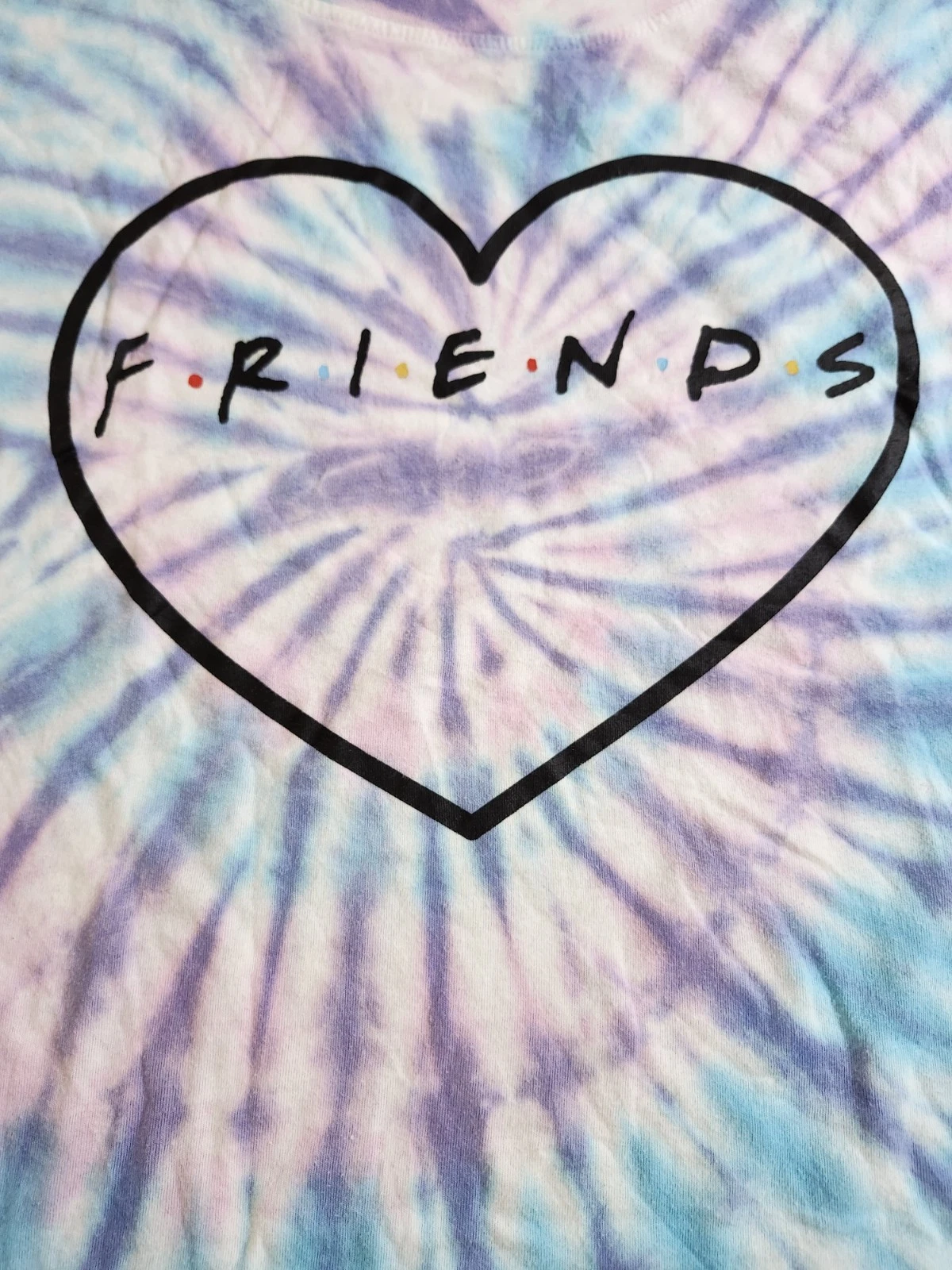 FRIENDS Tie-Dye Heart Tee - Blue, Purple & Pink - photo 2