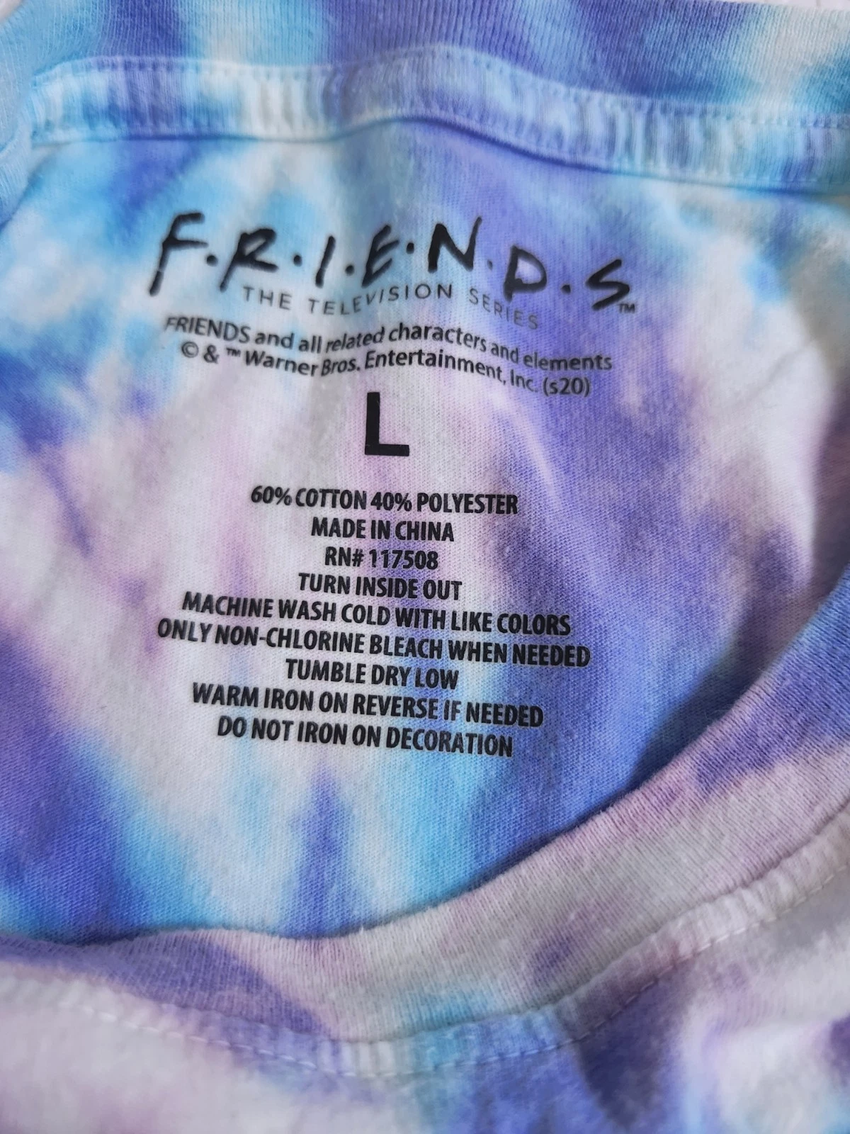 FRIENDS Tie-Dye Heart Tee - Blue, Purple & Pink - photo 3