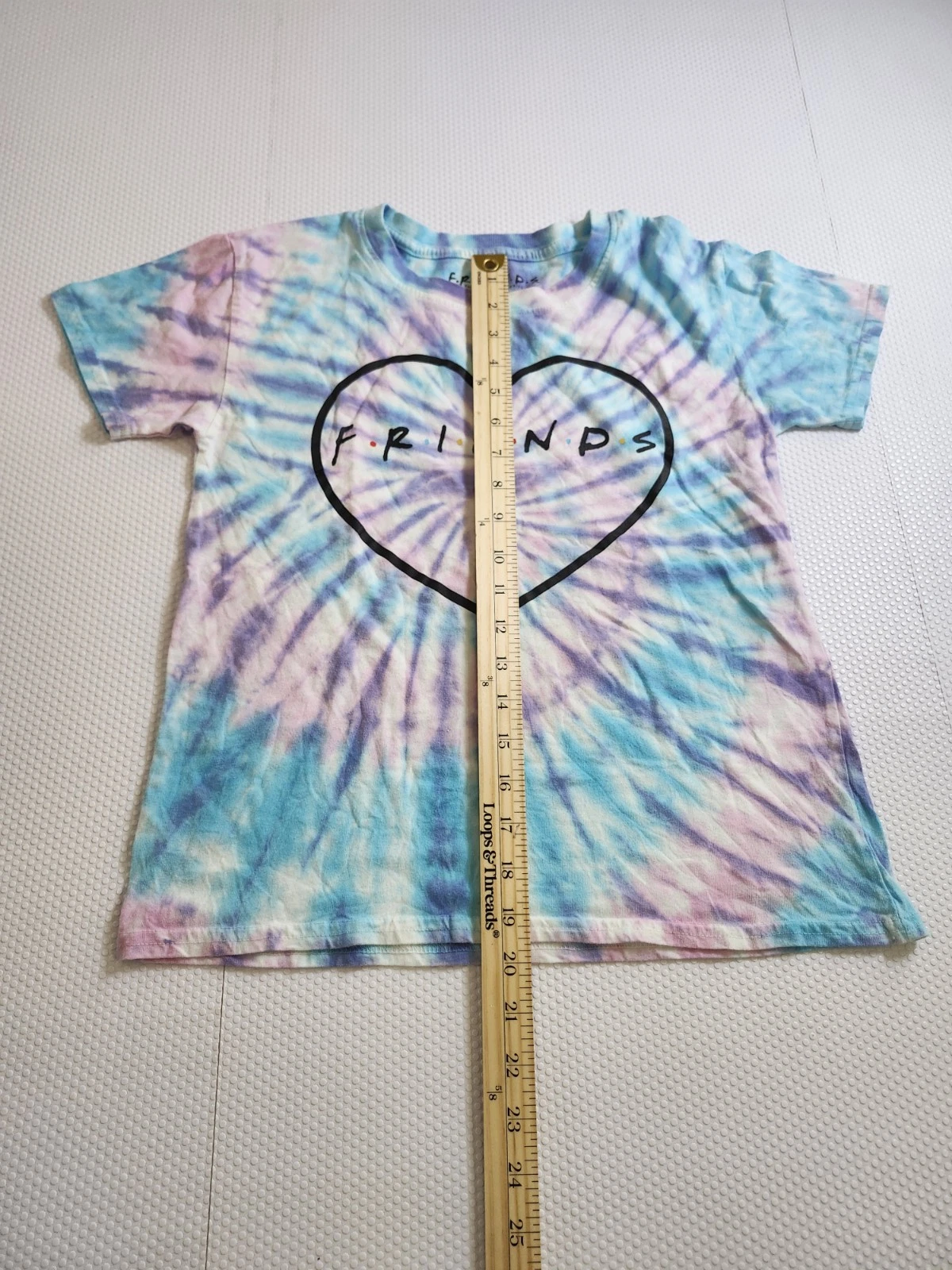 FRIENDS Tie-Dye Heart Tee - Blue, Purple & Pink - photo 4