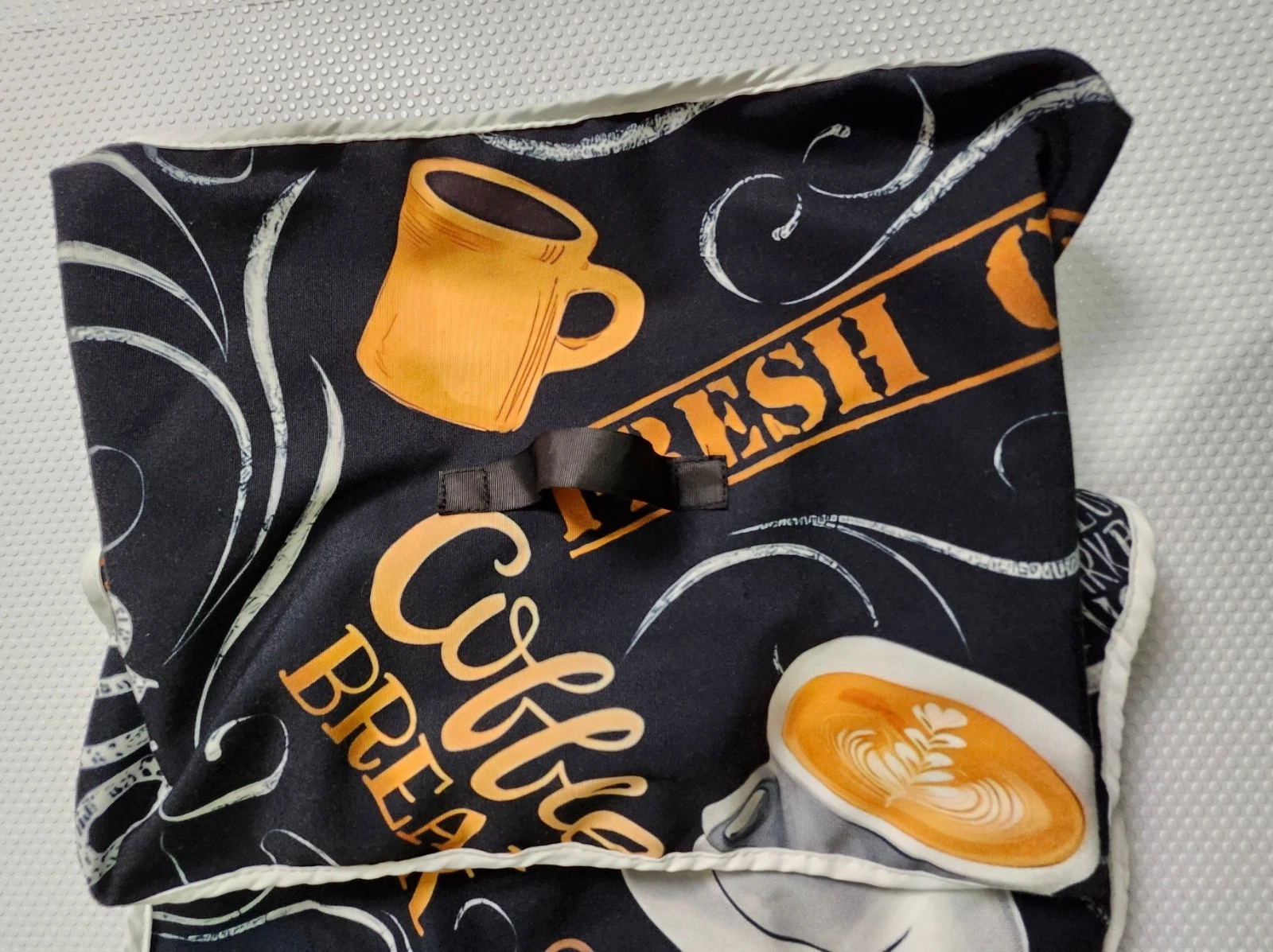 Coffee Themed Kitchen Toaster Accessory Cover - Black with Gold - photo 2