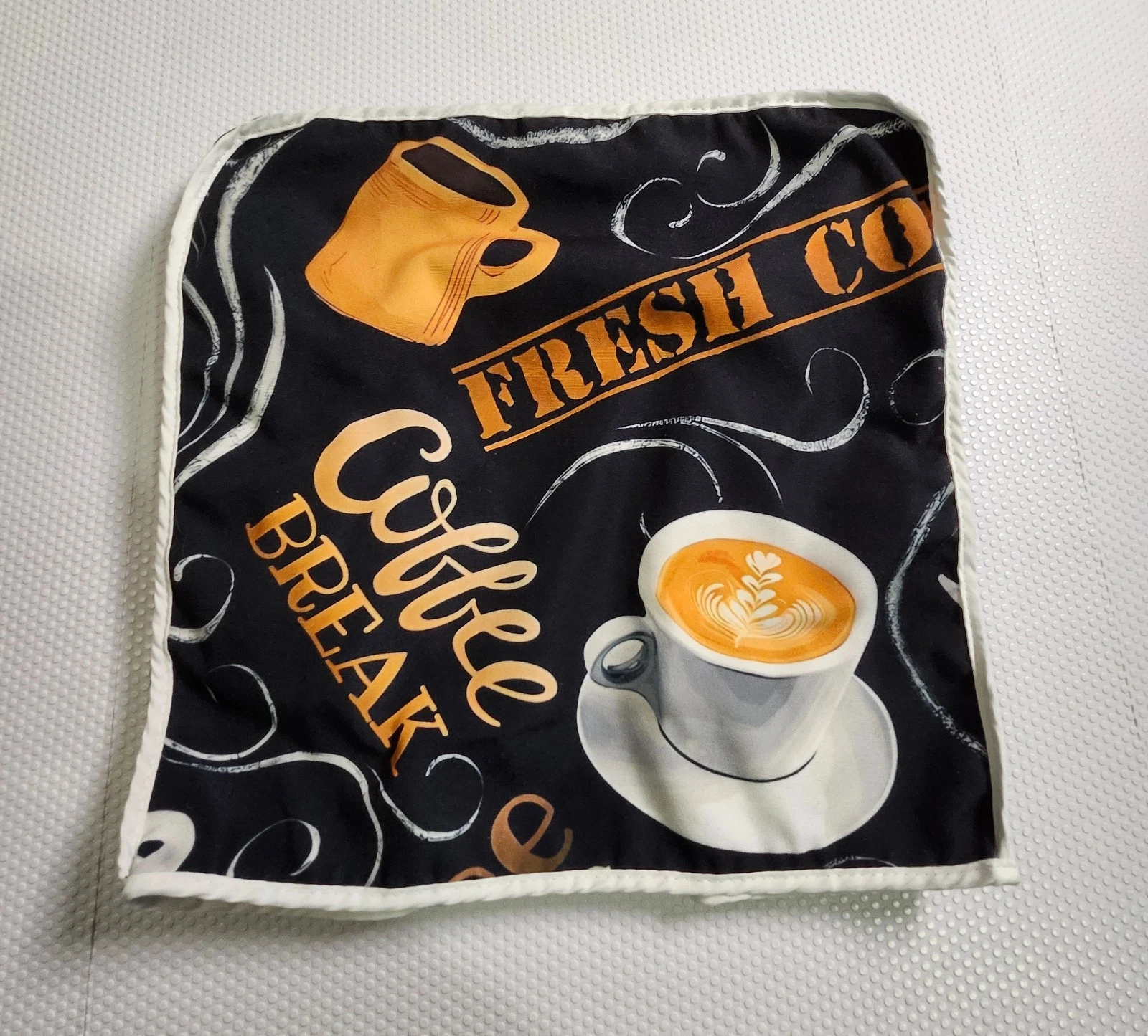 Coffee Themed Kitchen Toaster Accessory Cover - Black with Gold - photo 3