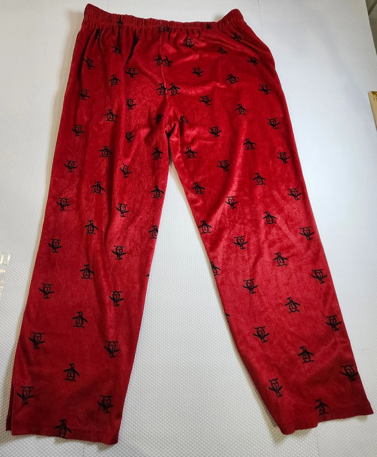 Original Penguin Plush Lounge Pants Red/Black Print XL - photo 5