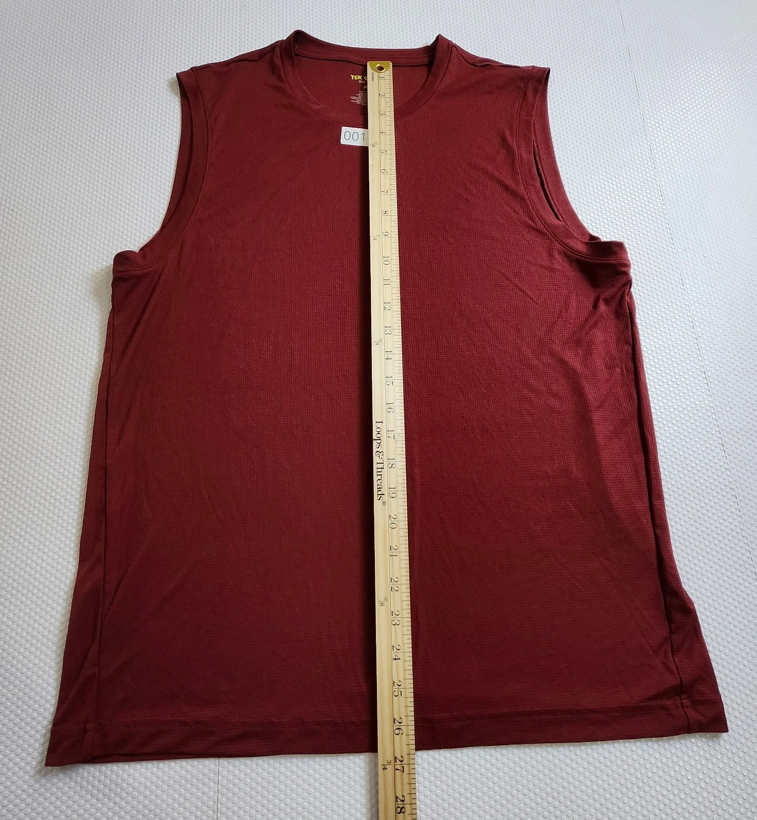 tek gear Men's Sleeveless Tank Top - Maroon - photo 3