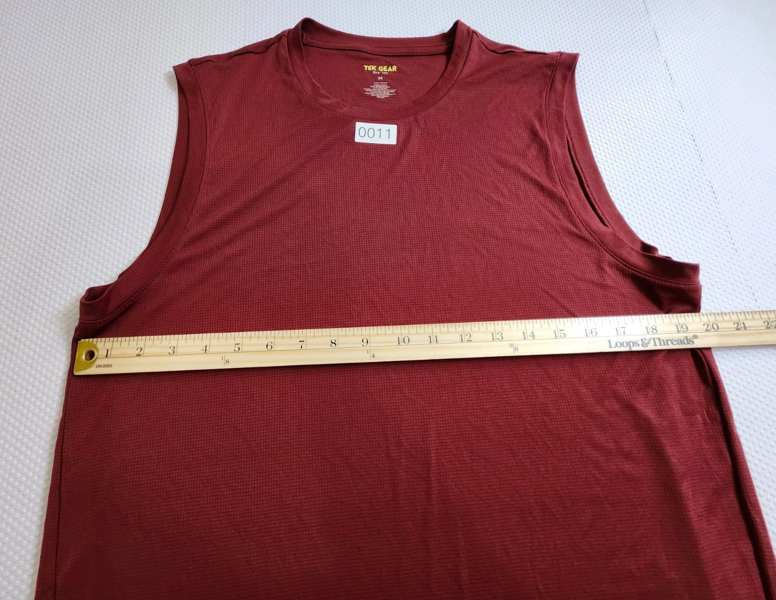 tek gear Men's Sleeveless Tank Top - Maroon - photo 4