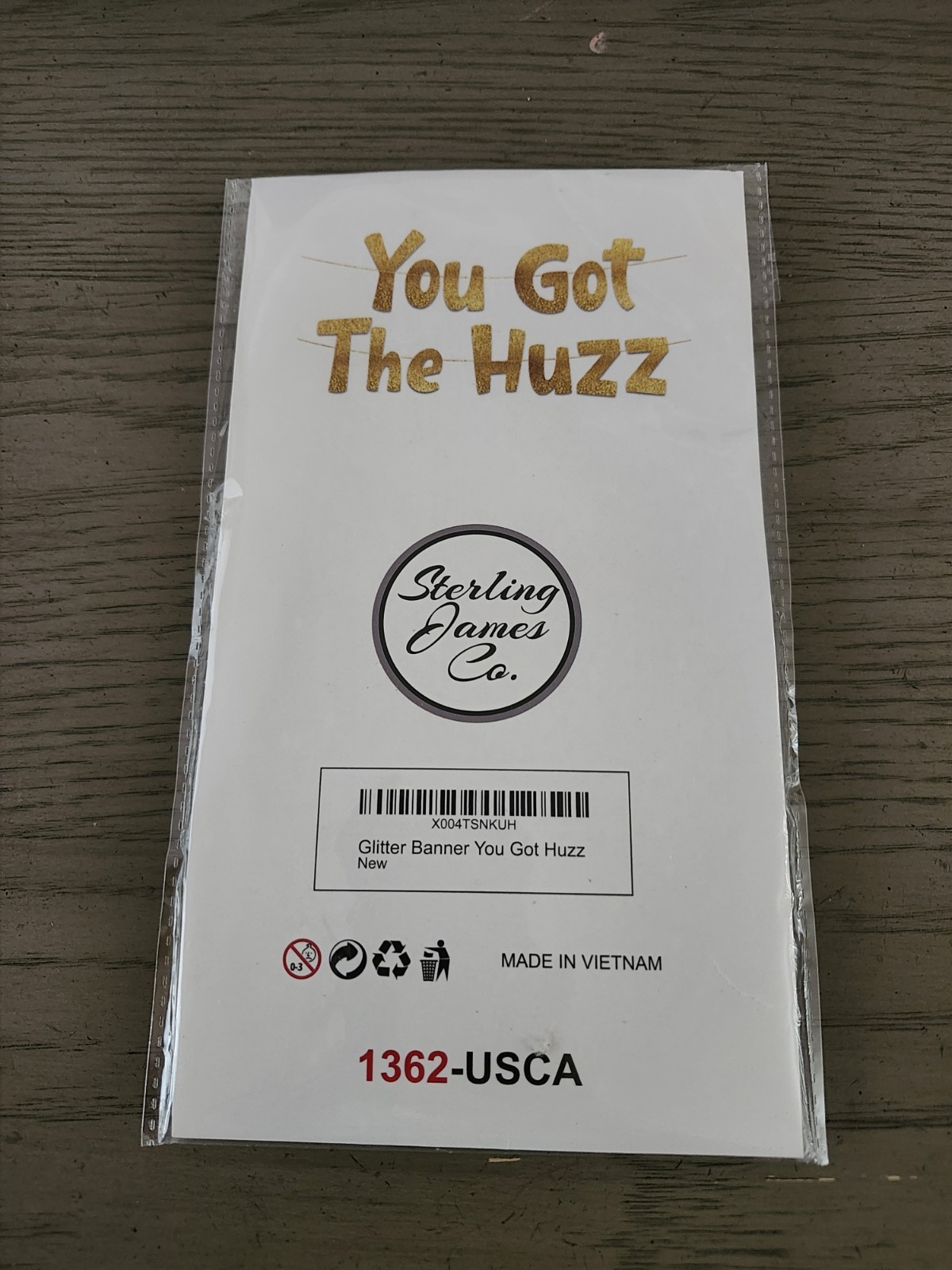 You Got The Huzz: Gold Glitter Banner - photo 2