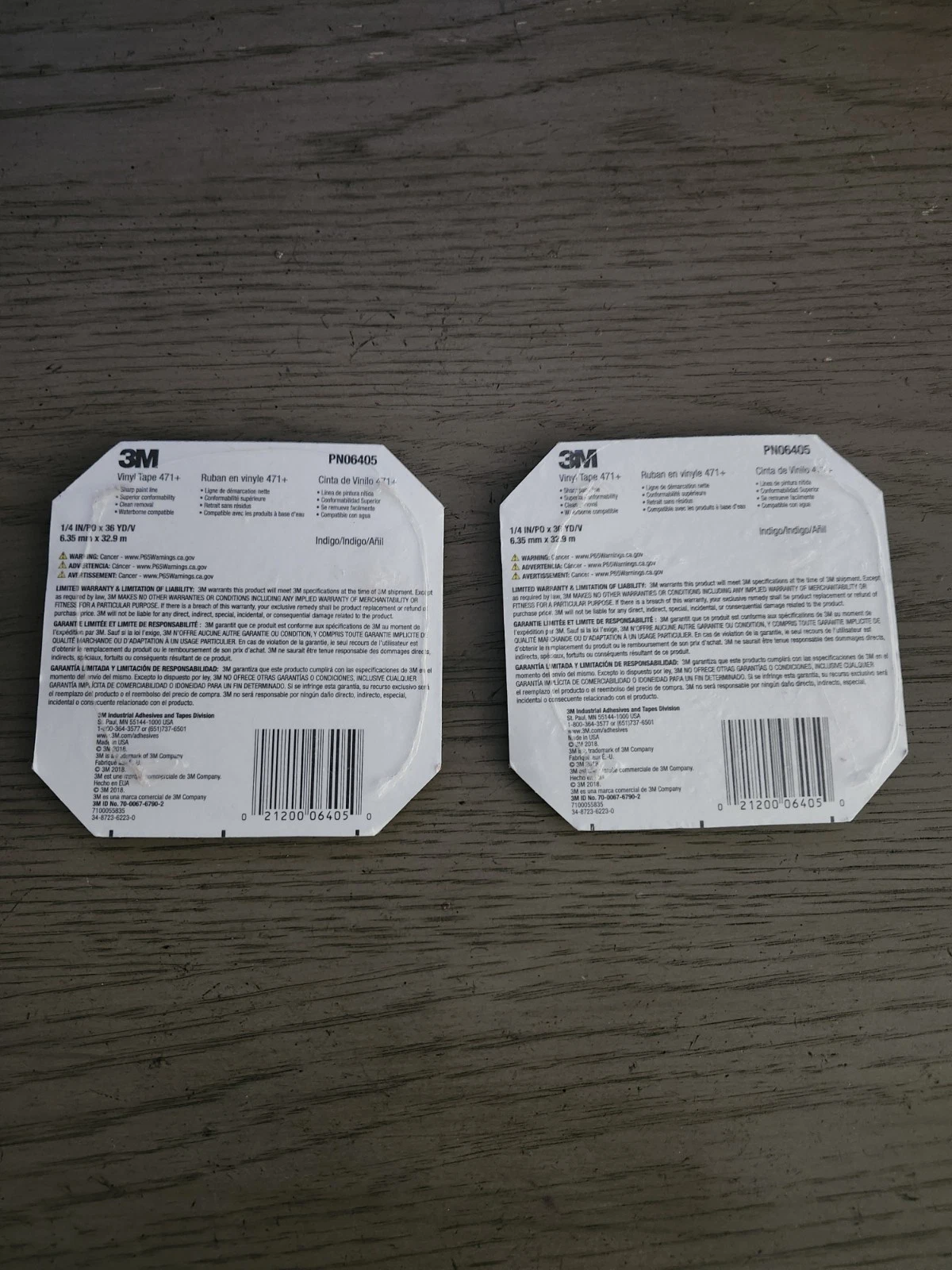 3M Indigo Vinyl Tape 1/4" x 36 yd Pack of 2 - photo 3