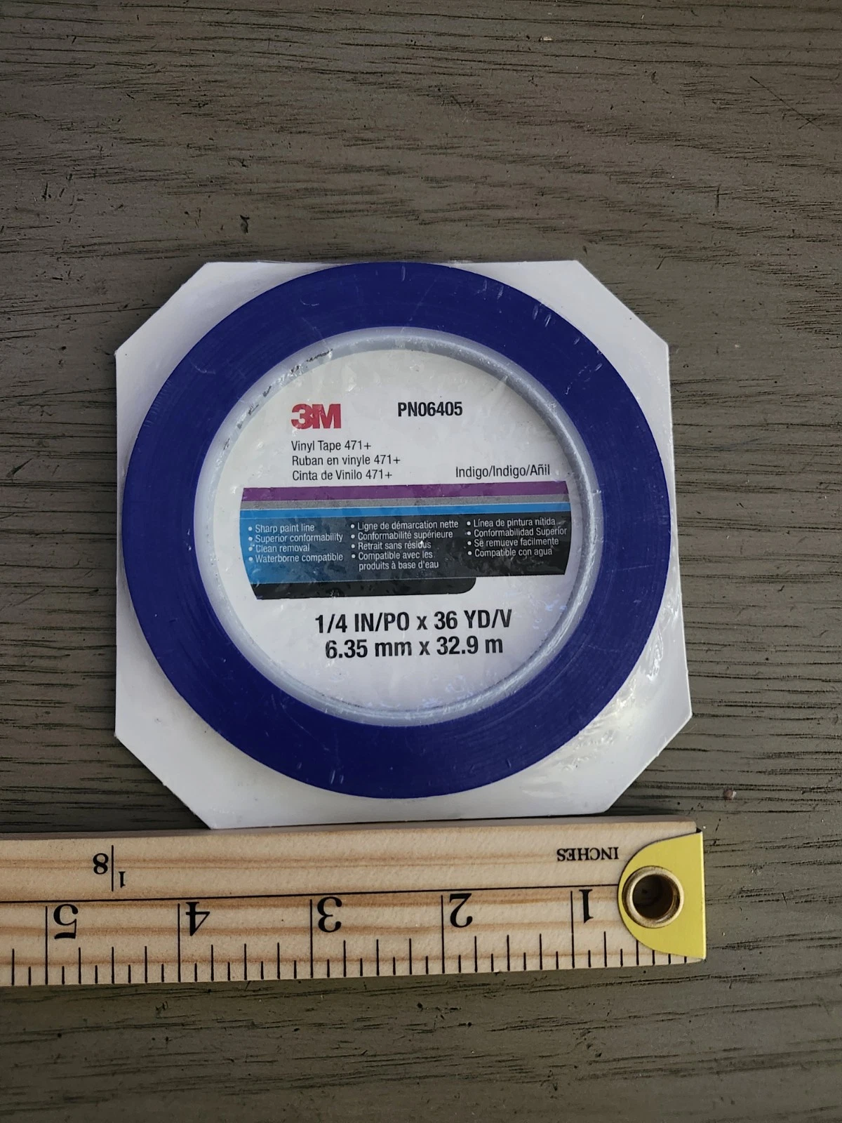 3M Indigo Vinyl Tape 1/4" x 36 yd Pack of 2 - photo 4