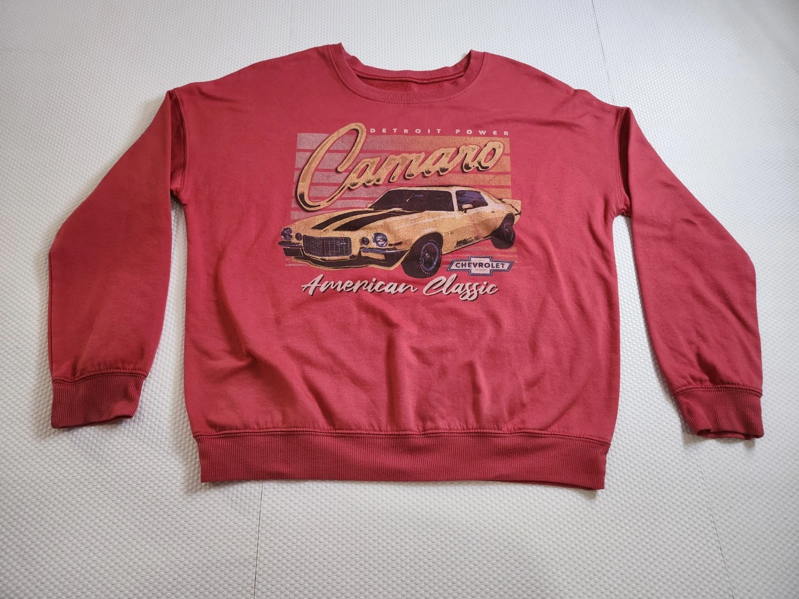 Men's Red Camaro Graphic Crewneck Sweatshirt