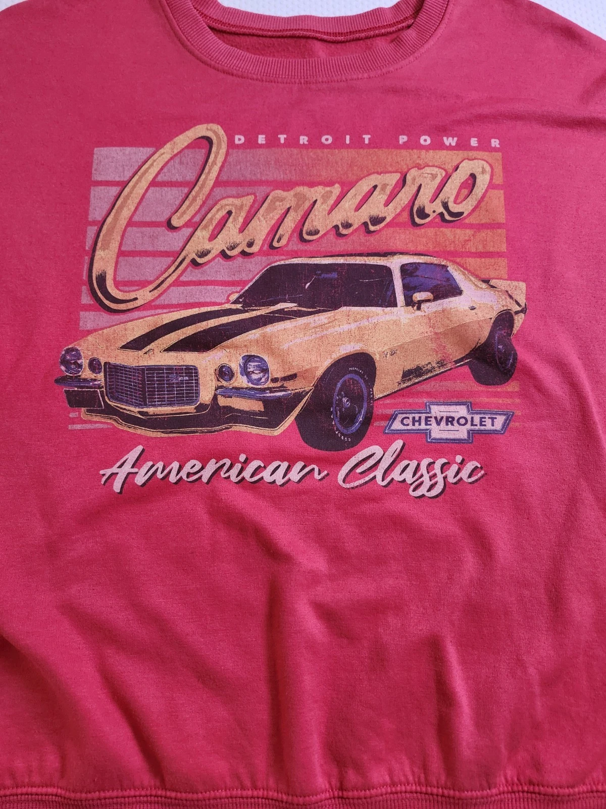 Men's Red Camaro Graphic Crewneck Sweatshirt - photo 2