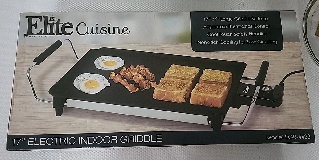 New Elite Cuisine By Maxi - Matic 17" Electric Indoor Griddle