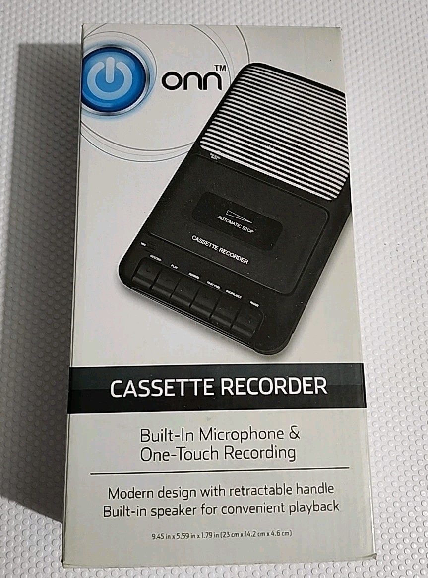 New OON Cassette Recorder Built-in Microphone & One-Touch Record