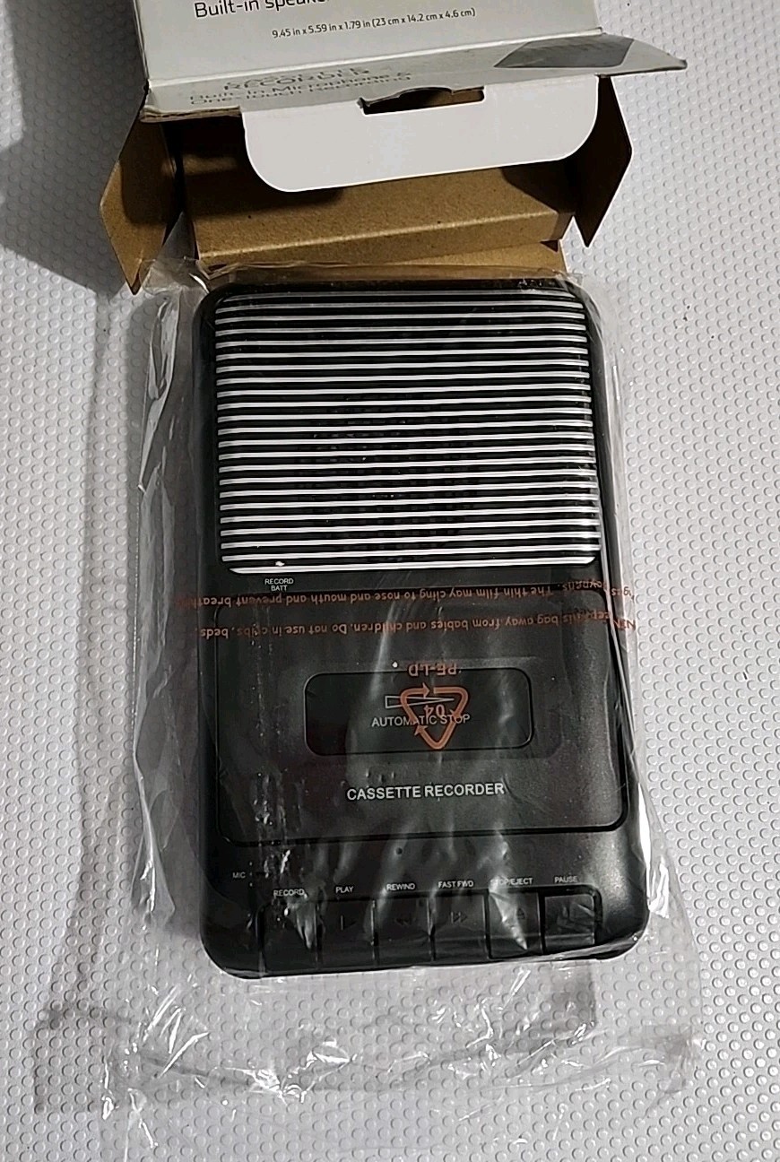 New OON Cassette Recorder Built-in Microphone & One-Touch Record - photo 2