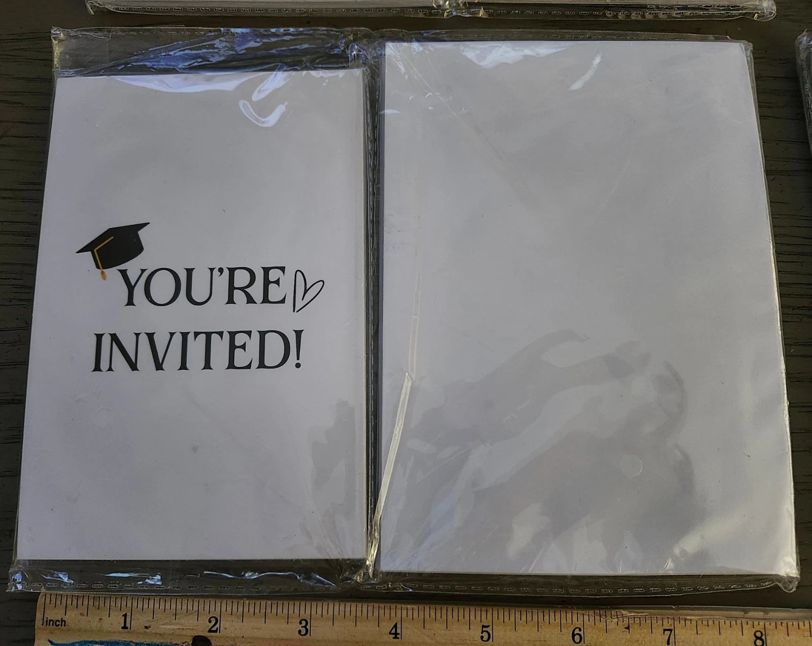 Graduation Invitation Cards Set (3) - She Did It (White) + Napki - photo 3