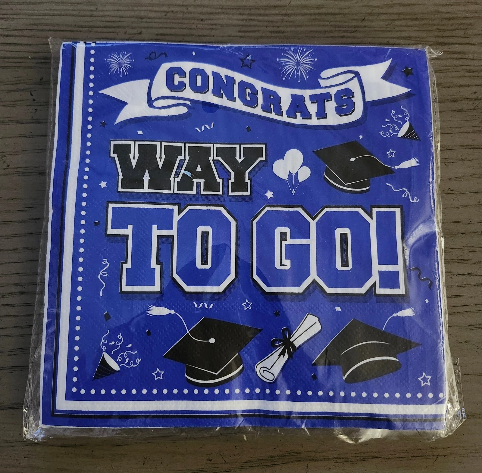 Graduation Invitation Cards Set (3) - She Did It (White) + Napki - photo 4
