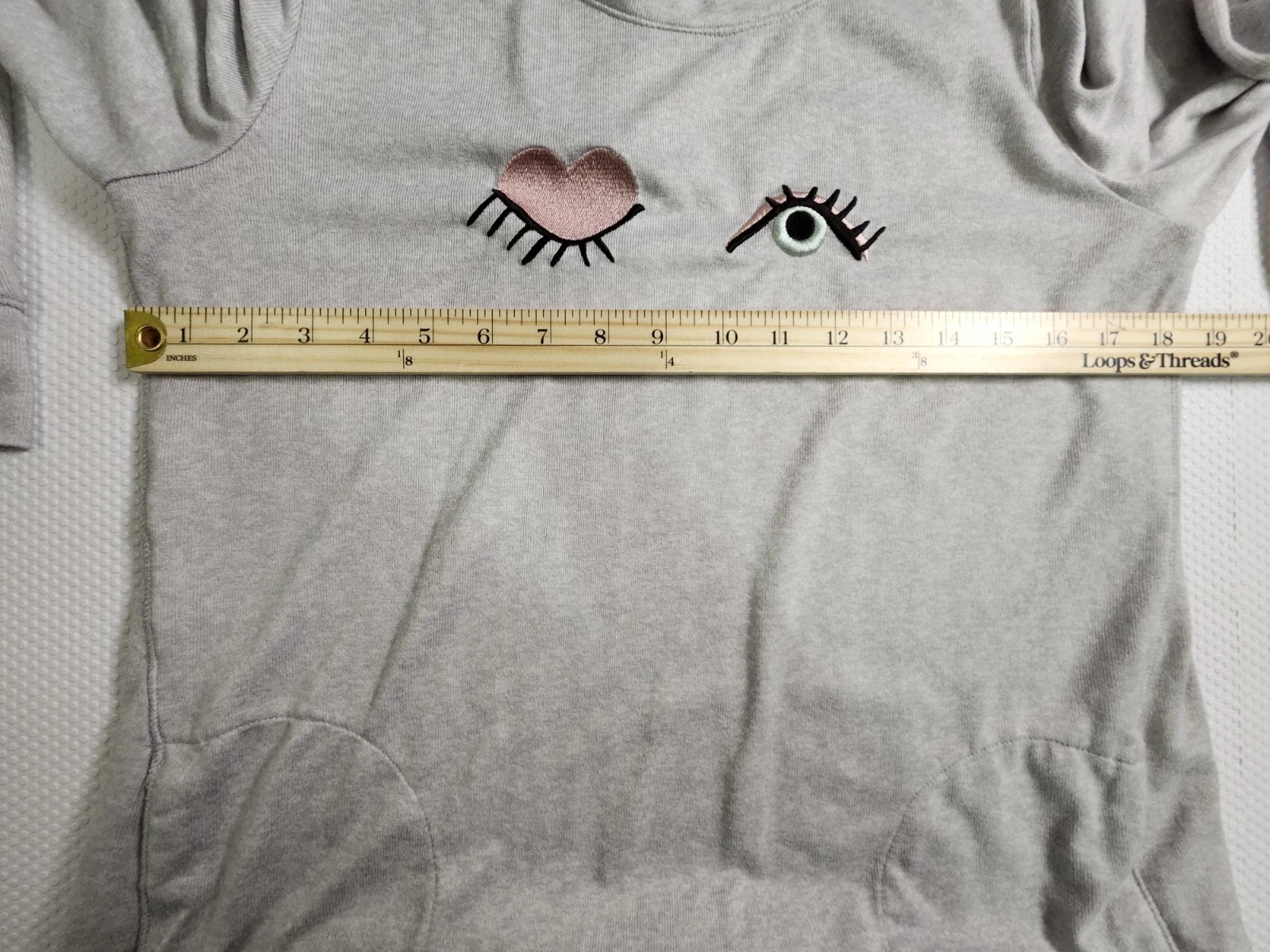 Kate Spade Gray Top with Pink Label and Black Trim - photo 5