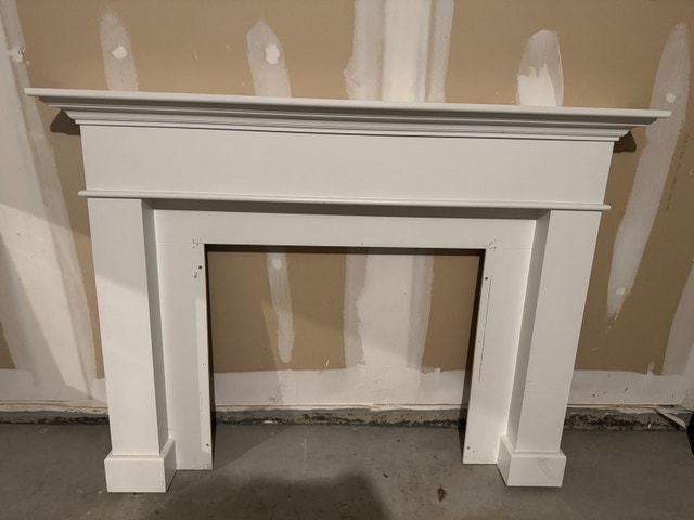 White MDF Fireplace Mantle