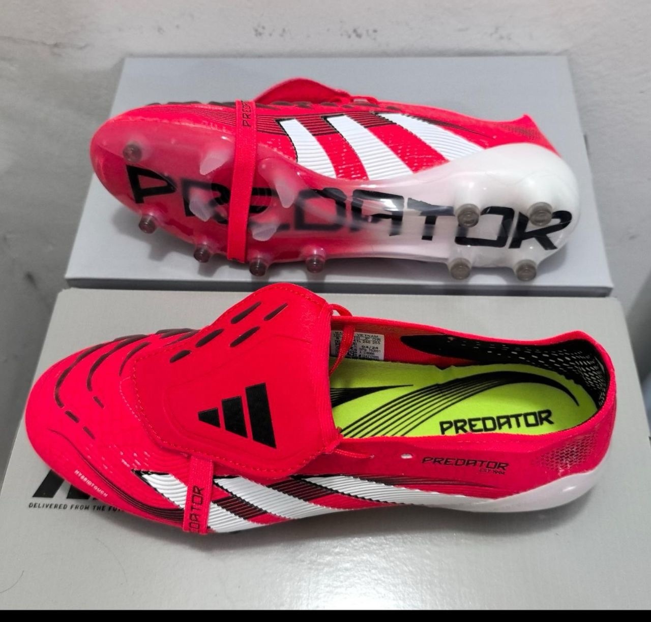 adidas Predator Teamgeist Football Cleats Men White Red Yellow S - photo 4